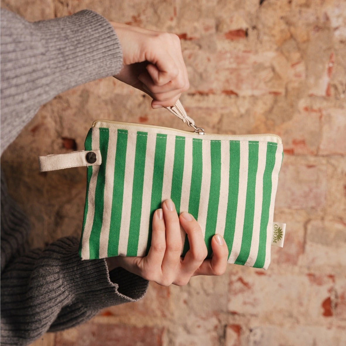 Pocket Pouch - Green Sripe