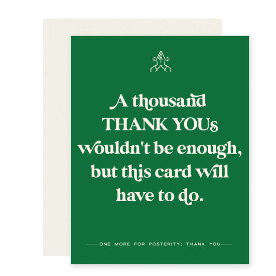 Thousand Thank Yous Thank You Greeting Card