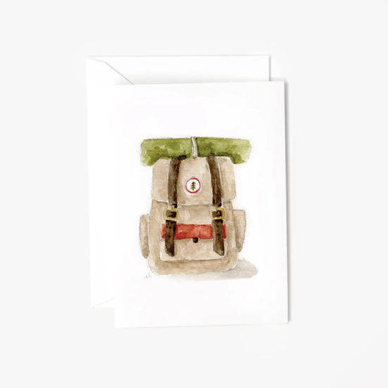 Camp Backpack Mini Notecard