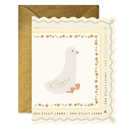 Sweet Little Goose Baby Greeting Card