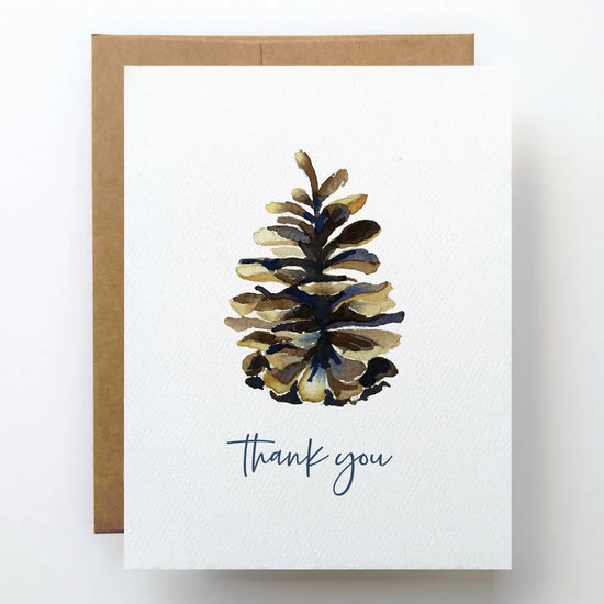 Pinecone Thank You Greeting Card