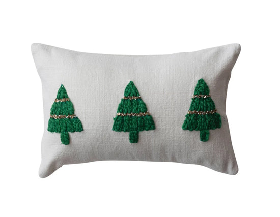 Holiday Tree Lumbar Throw Pillow