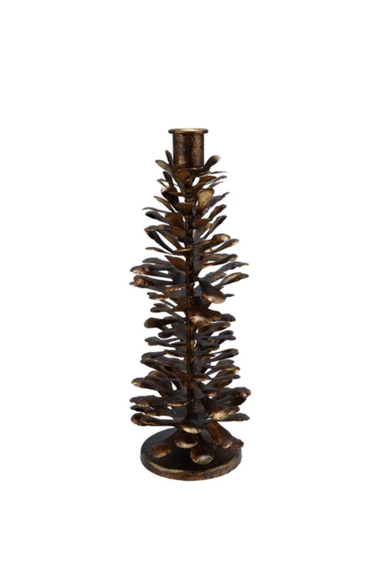 Metal Pinecone Shaped Taper Holder - Large