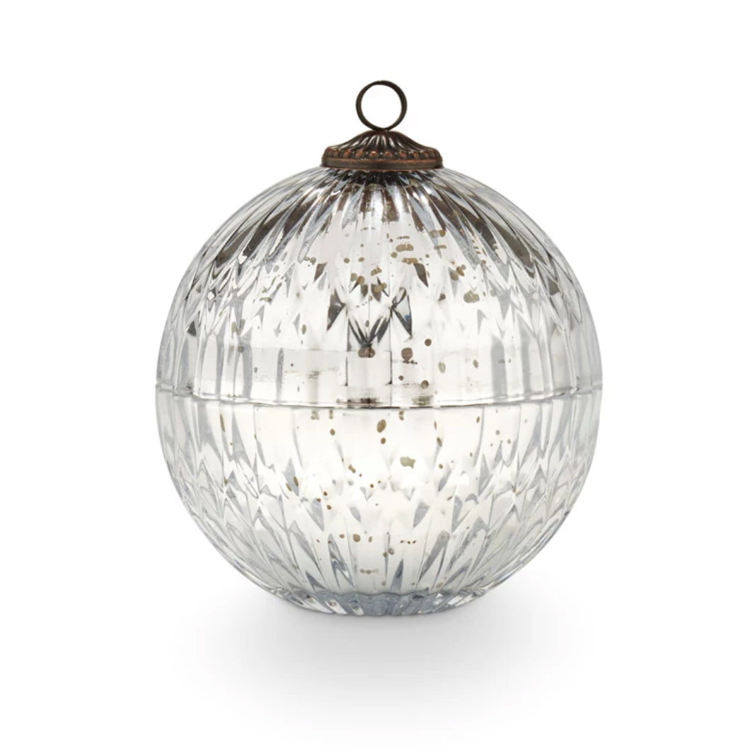 Silver Balsam & Cedar Mercury Ornament Candle