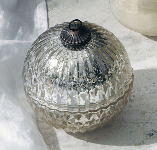 Silver Balsam & Cedar Mercury Ornament Candle