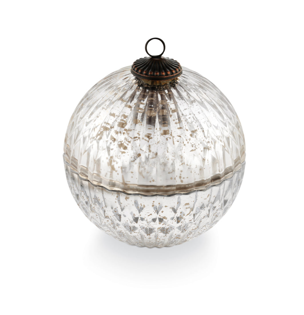 Silver Balsam & Cedar Mercury Ornament Candle