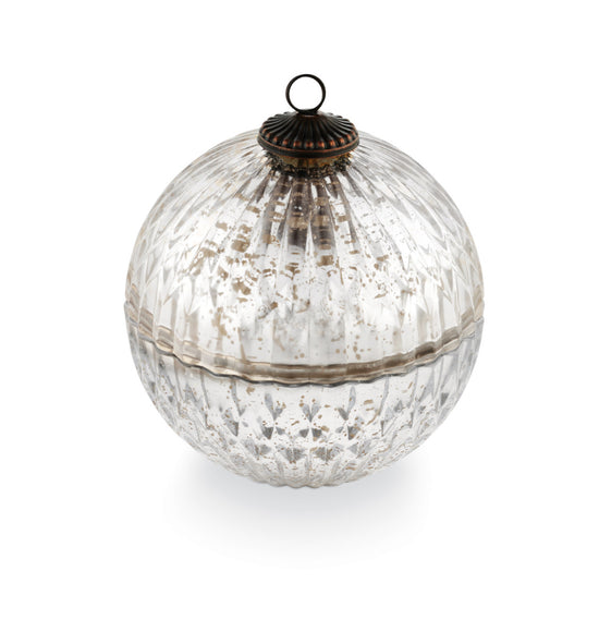 Silver Balsam & Cedar Mercury Ornament Candle
