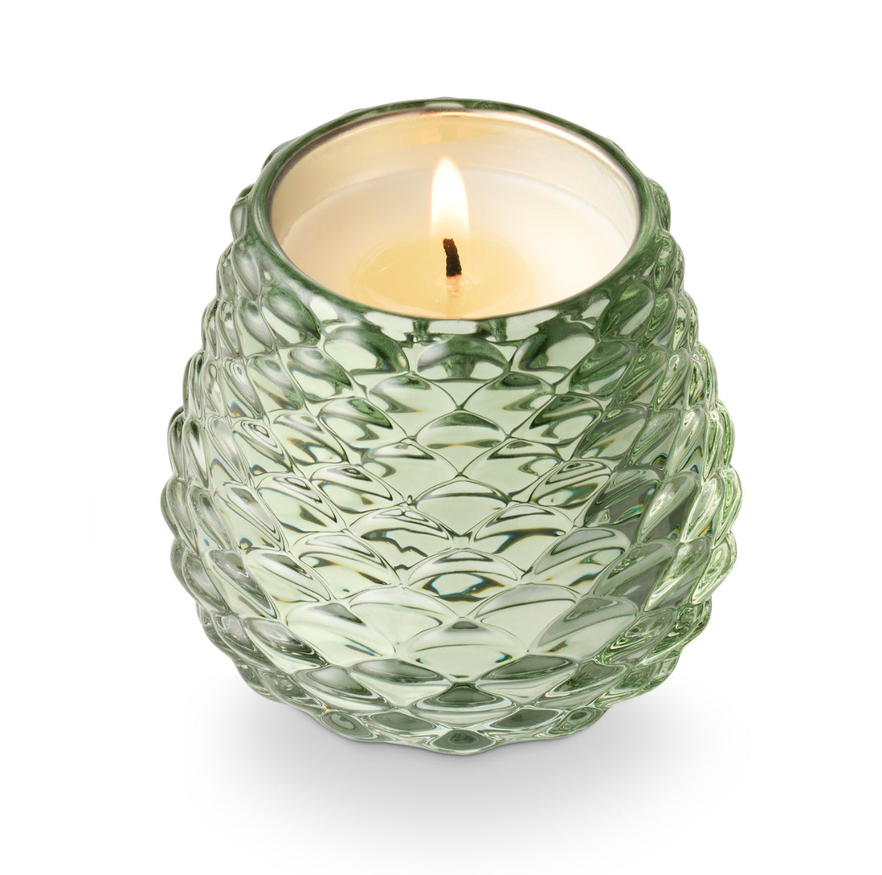 Leaves & Acorns Pinecone Votive Glass Candle