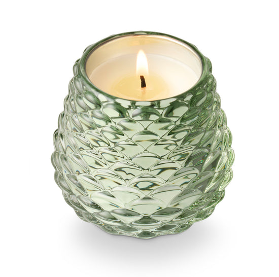 Leaves & Acorns Pinecone Votive Glass Candle