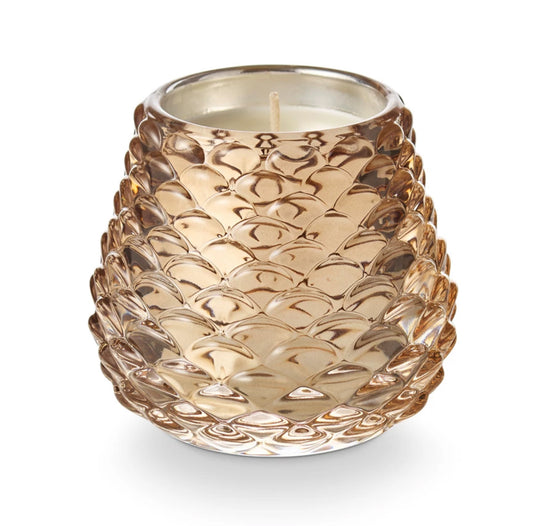 Woodfire Pinecone Votive Glass Candle