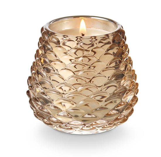Woodfire Pinecone Votive Glass Candle