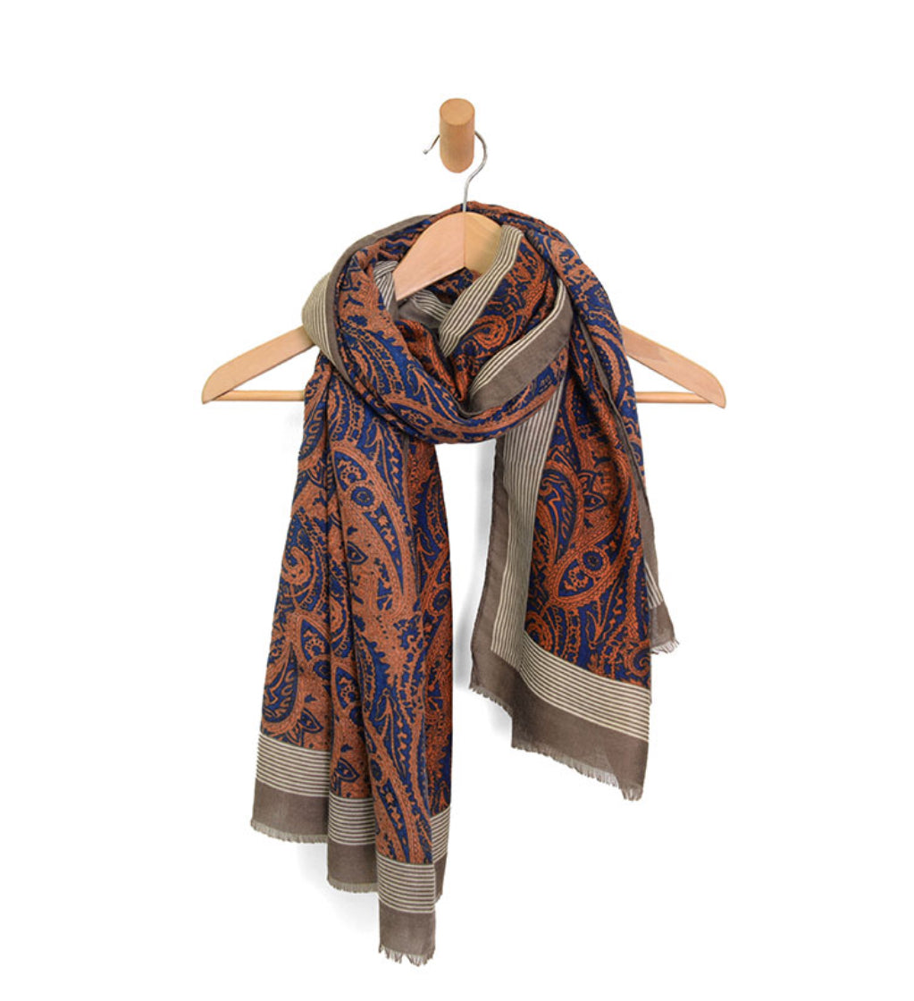 Paisley Scarf - Rust