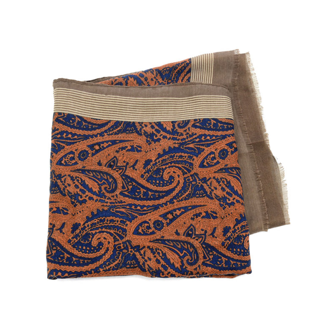 Paisley Scarf - Rust