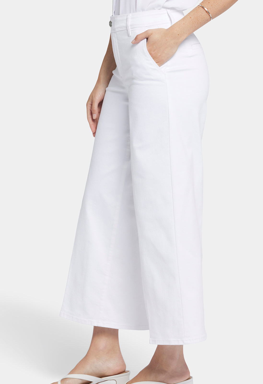Mona Wide Leg Pants - Optic White