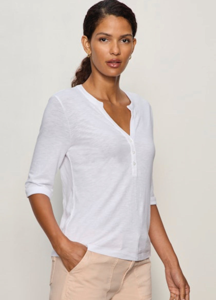 Rolled Sleeve Tee - White