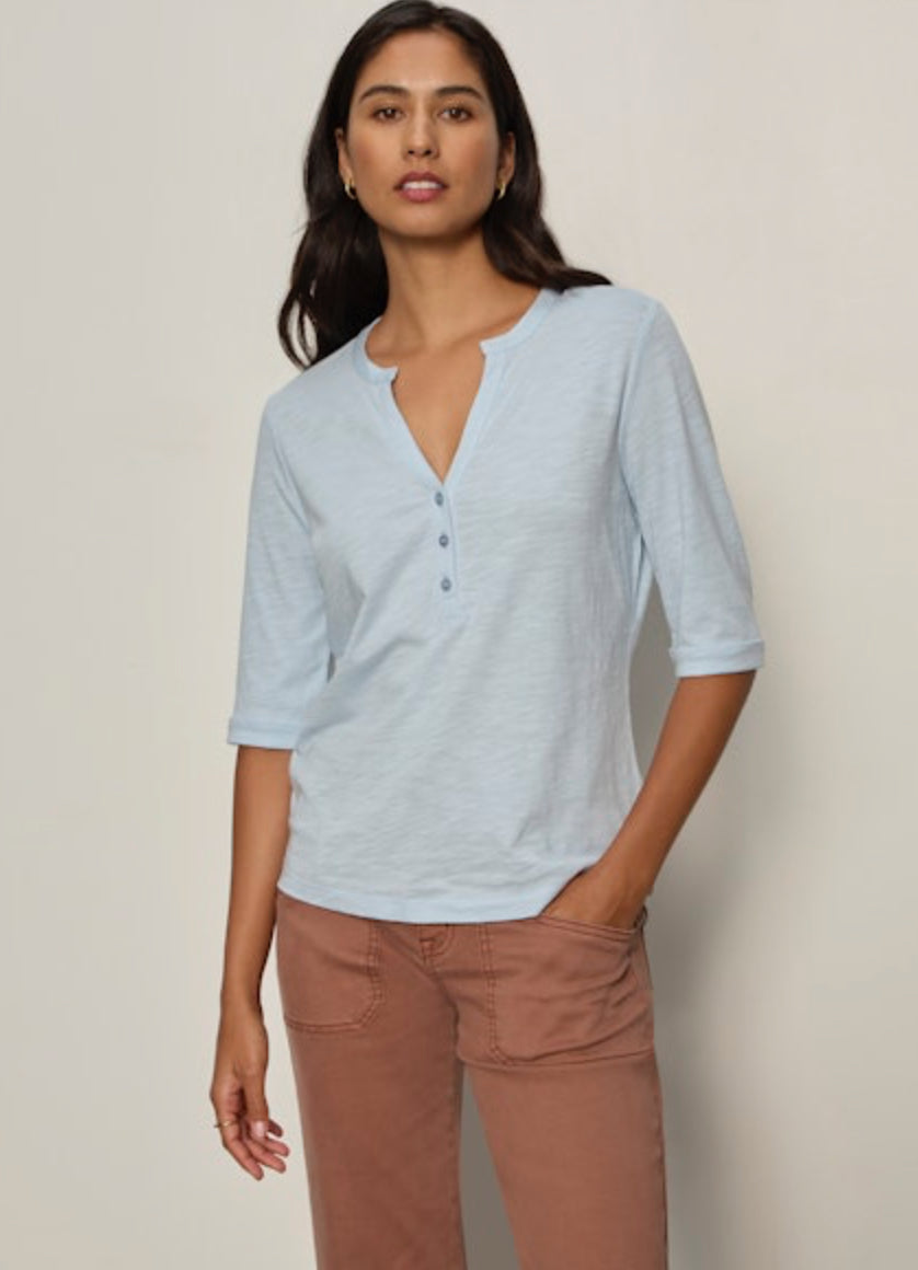 Rolled Sleeve Tee - Blue Aura