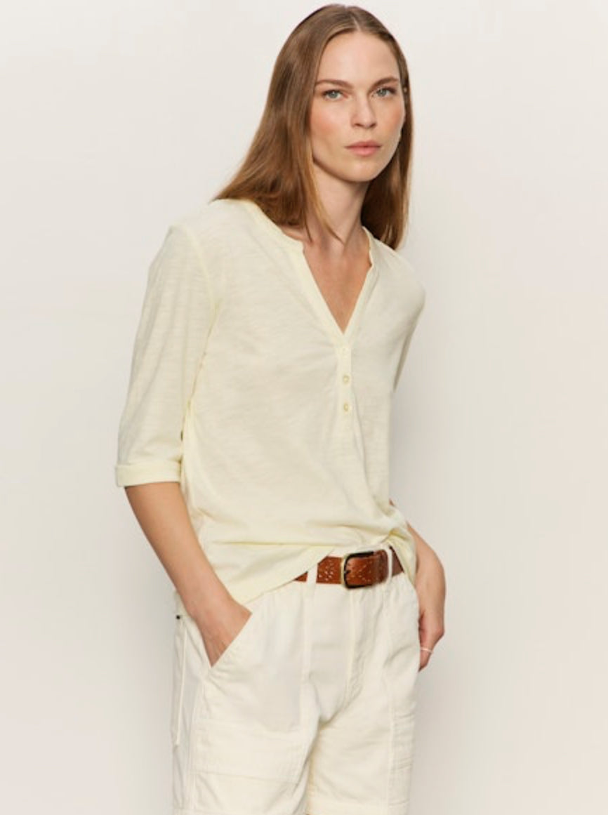 Rolled Sleeve Tee - Lemon Drop