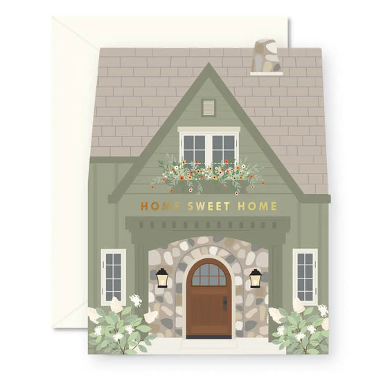 Green Home Sweet Home Greeting Card