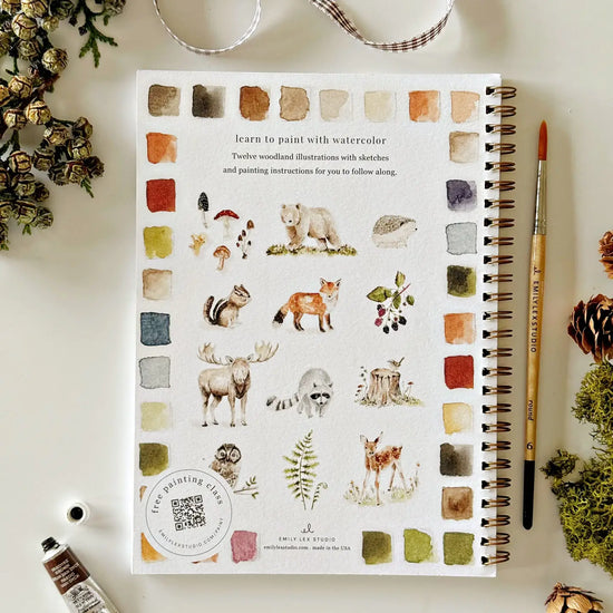 Woodland Watercolor Workbook