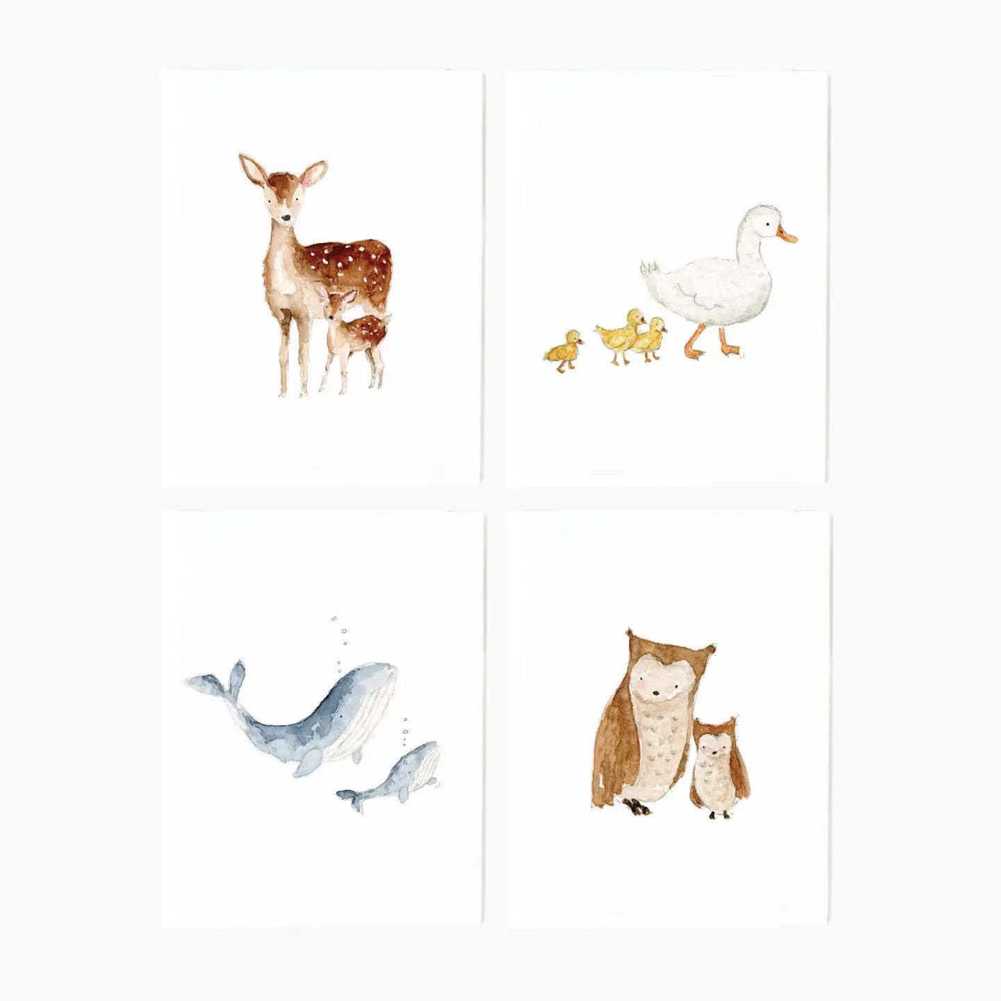 Mama and Baby Notecards - Set of 8