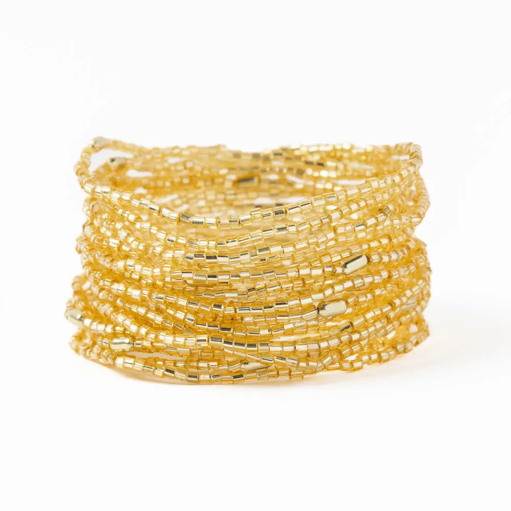 Chelsea Stacked Beaded Bracelet Set - Gold