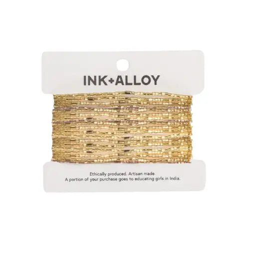 Chelsea Stacked Beaded Bracelet Set - Gold