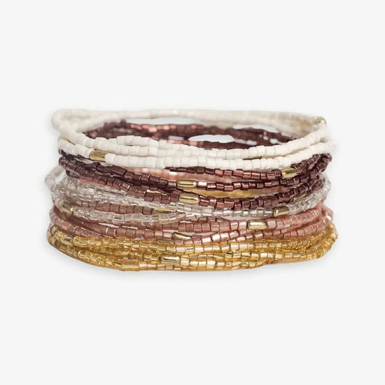 Chelsea Stacked Beaded Bracelet Set - Mixed Metals