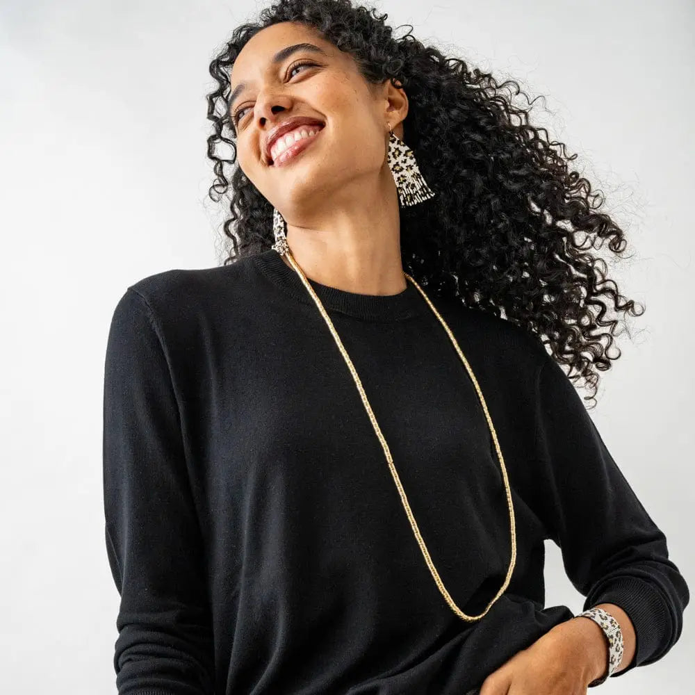 Lucille Long Beaded Necklace