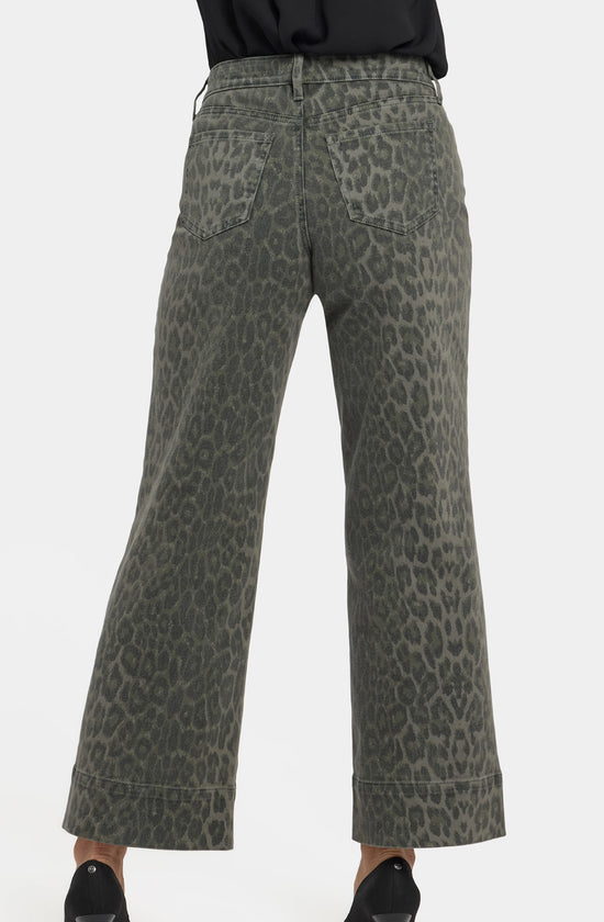 Teresa Wide Leg Pants - Vine Leaf Leopard Print