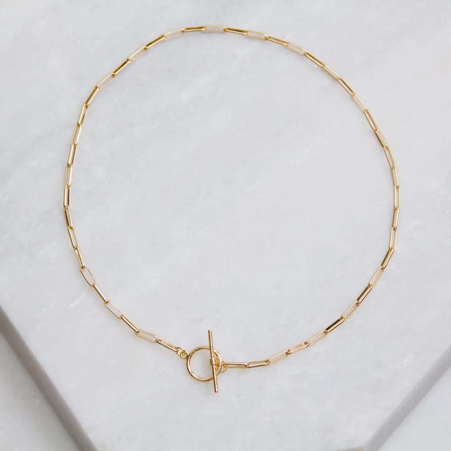 Paper Clip Toggle Necklace