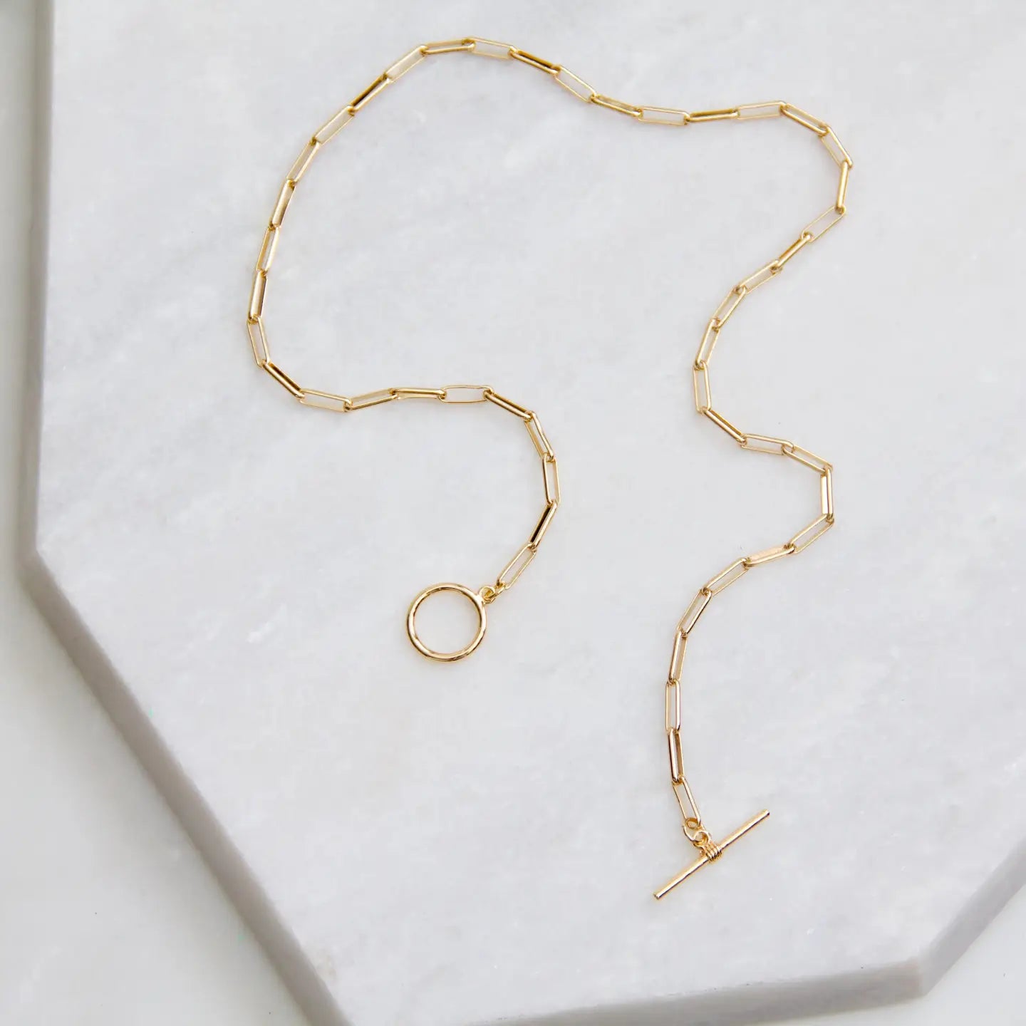 Paper Clip Toggle Necklace