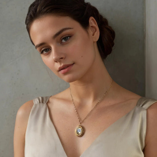 Forget-Me-Not Locket Necklace