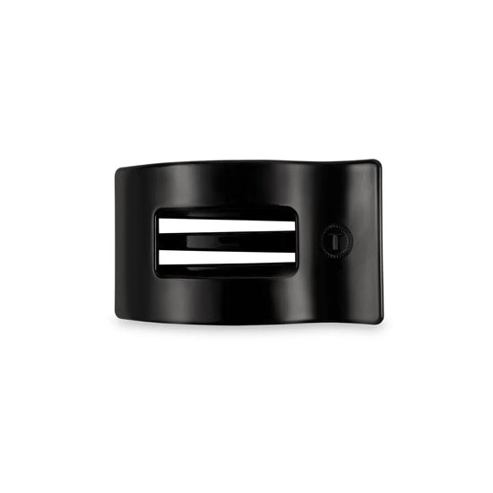 Flat Rectangle Hair Clip - Jet Black - Small