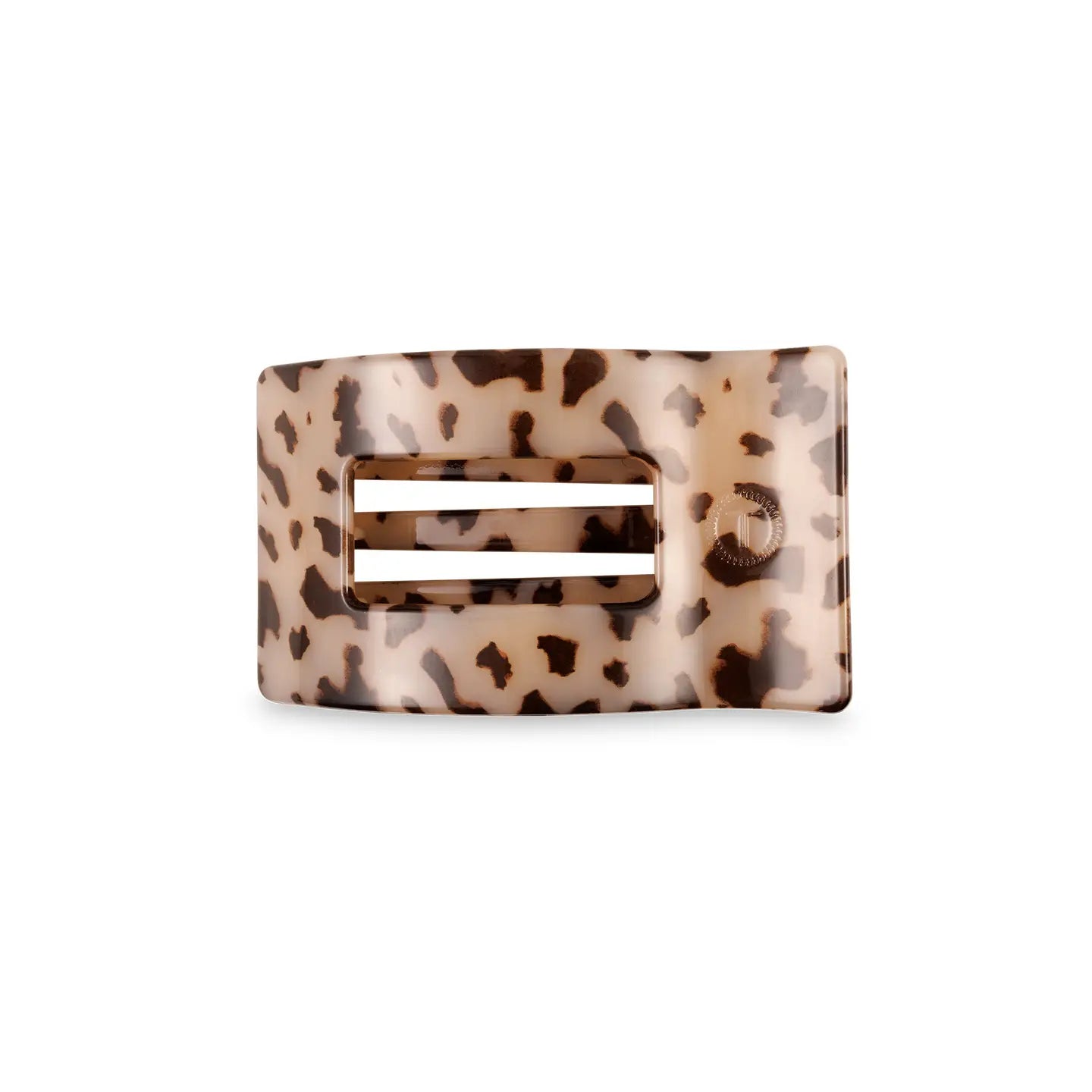 Flat Rectangle Hair Clip - Blond Tortoise - Small