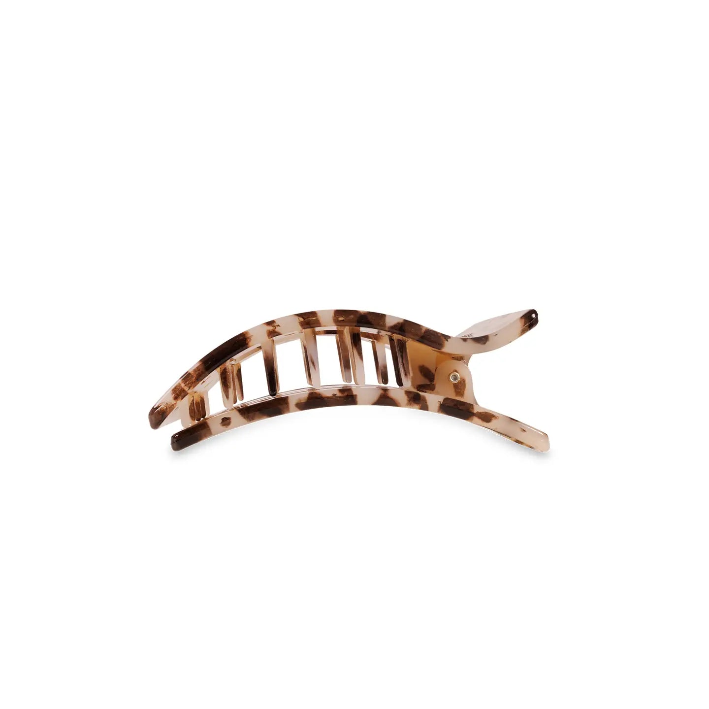 Flat Rectangle Hair Clip - Blond Tortoise - Small