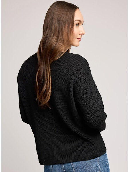 Tucker V-Neck Sweater - Black
