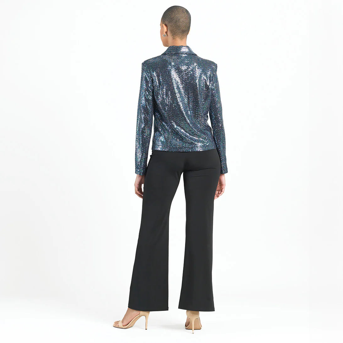 Shimmery Blazer - Gun Metal