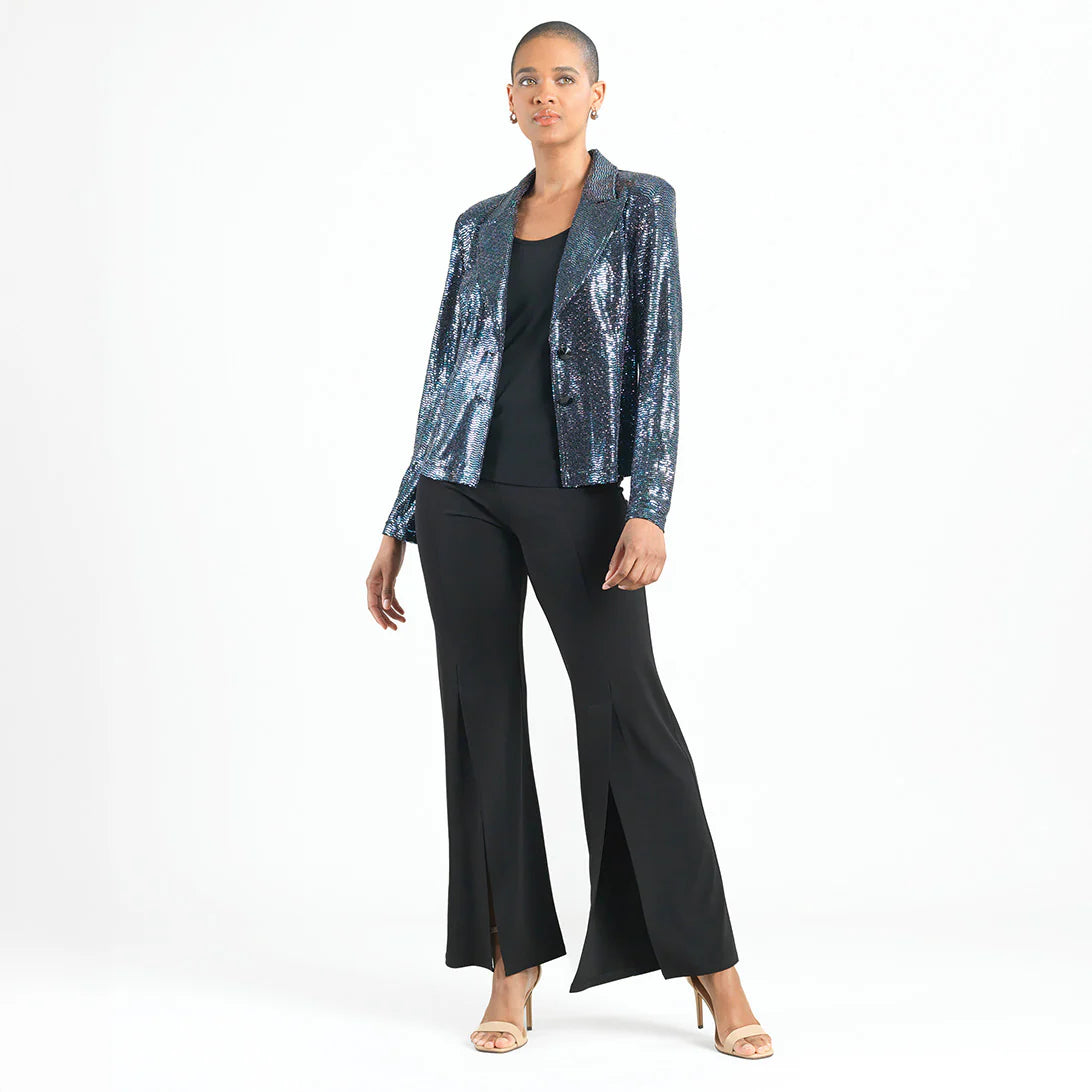 Shimmery Blazer - Gun Metal