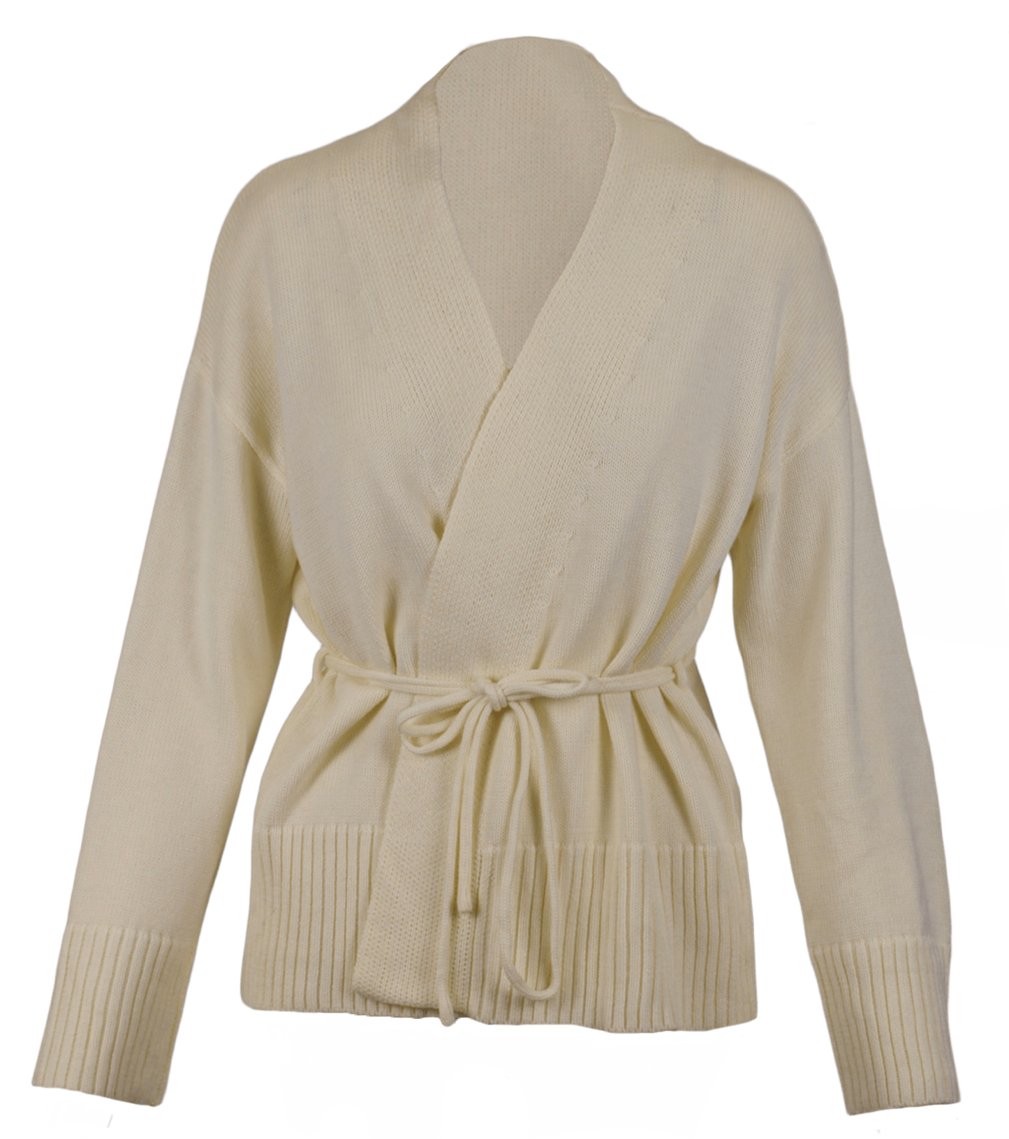 Cardigan with Tie Front - Butter