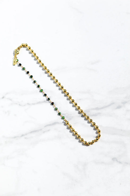 Lucia Emerald Necklace - Gold