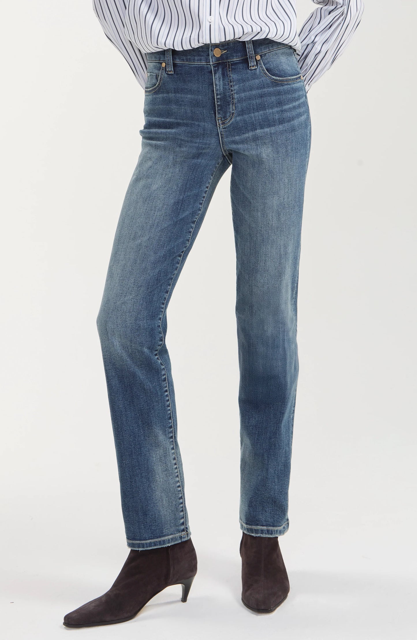 Kennedy Straight Ankle Jeans - Oasis