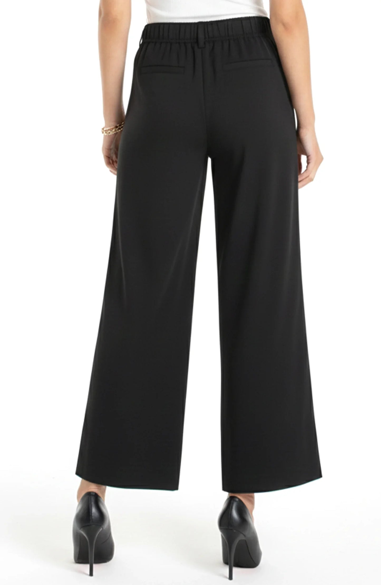 High Rise Wide Leg Pants with Pleats