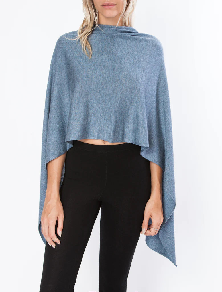 Eden Poncho - Light Denim