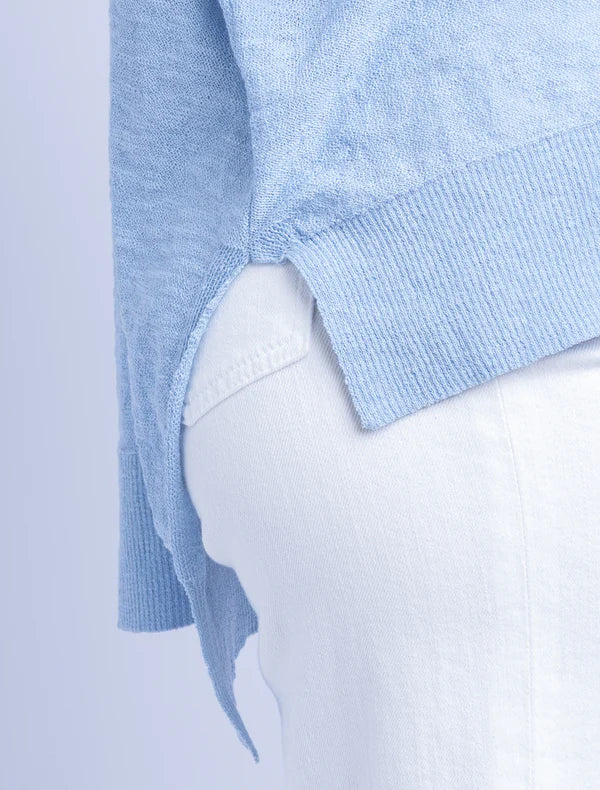 Nebula Wagner V-Neck Sweater - Light Blue