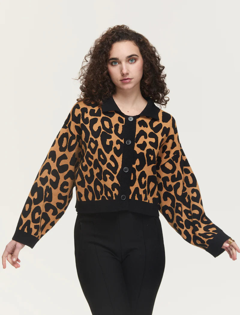 Bozoma Animal Print Jacket - Camel/Black