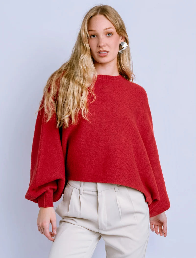 Echo Turtleneck Sweater - Red