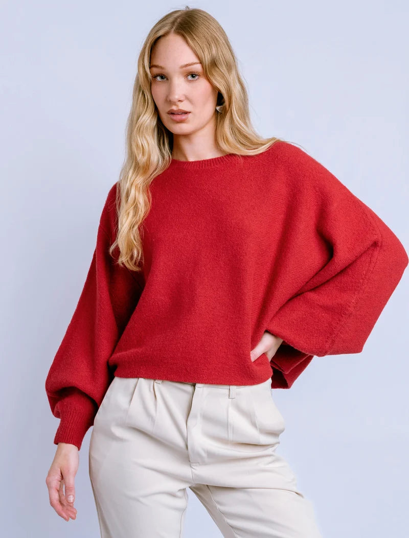 Echo Turtleneck Sweater - Red