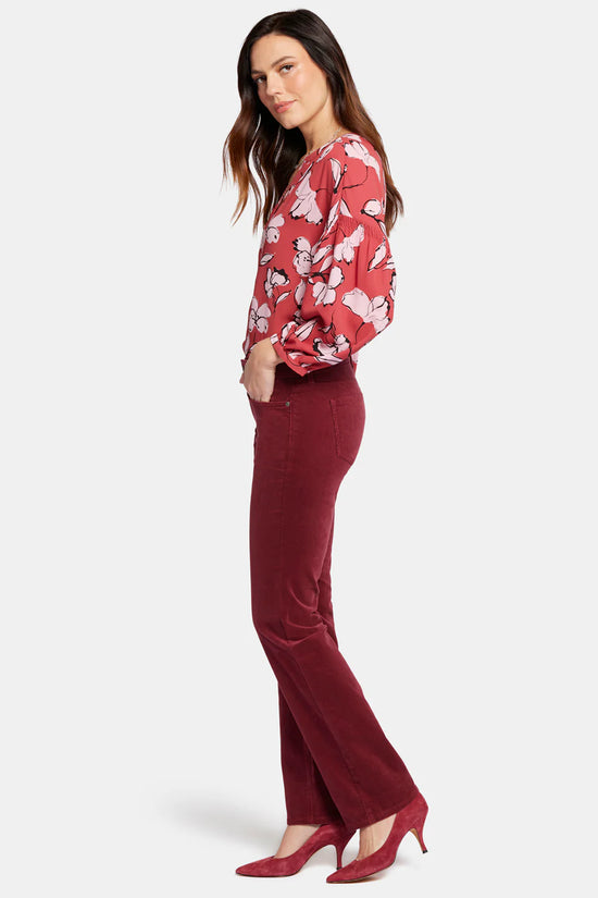 Marilyn Straight  Corduroy Pant - Cranberry Pie