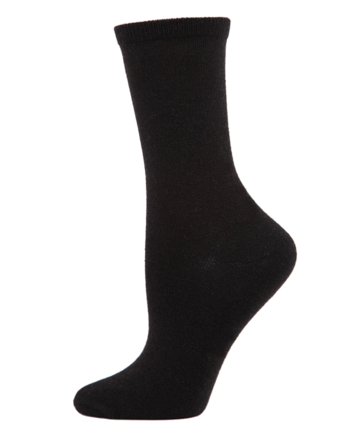 Cashmere Blend Crew Socks - Black