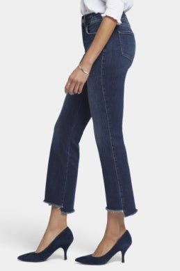 Marilyn Ankle Jeans with Raw Step Hem - Lotus Gardens